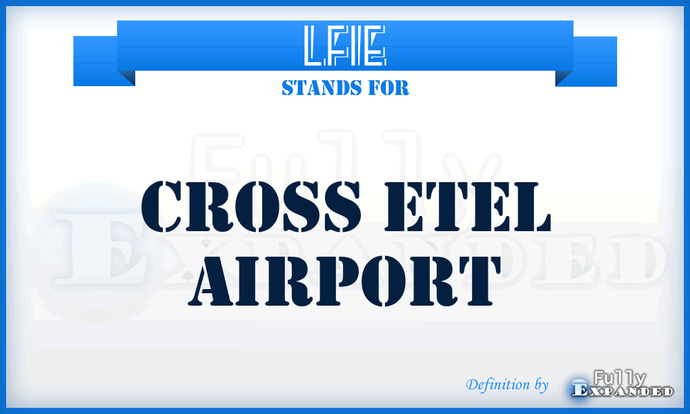 LFIE - Cross Etel airport