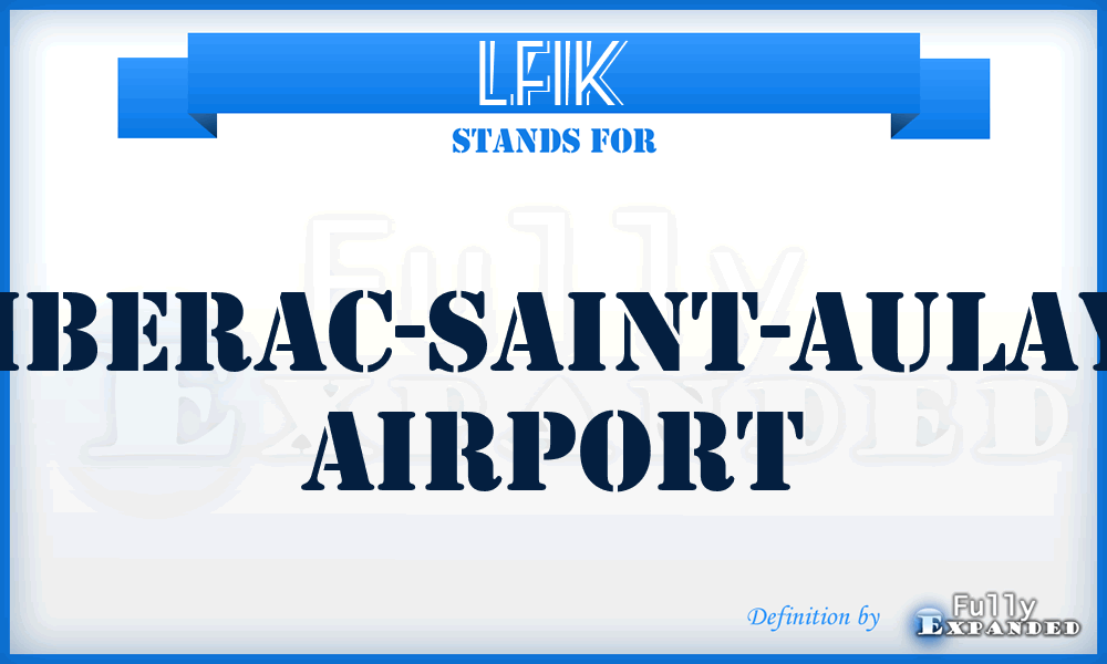 LFIK - Riberac-Saint-Aulaye airport