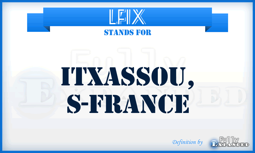 LFIX - Itxassou, S-France