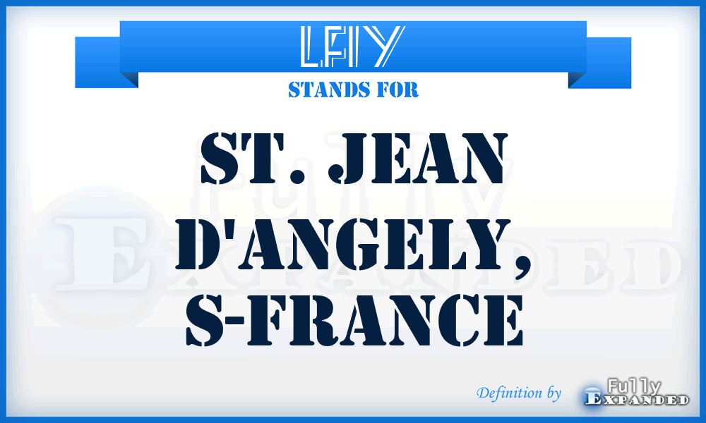 LFIY - St. Jean d'Angely, S-France