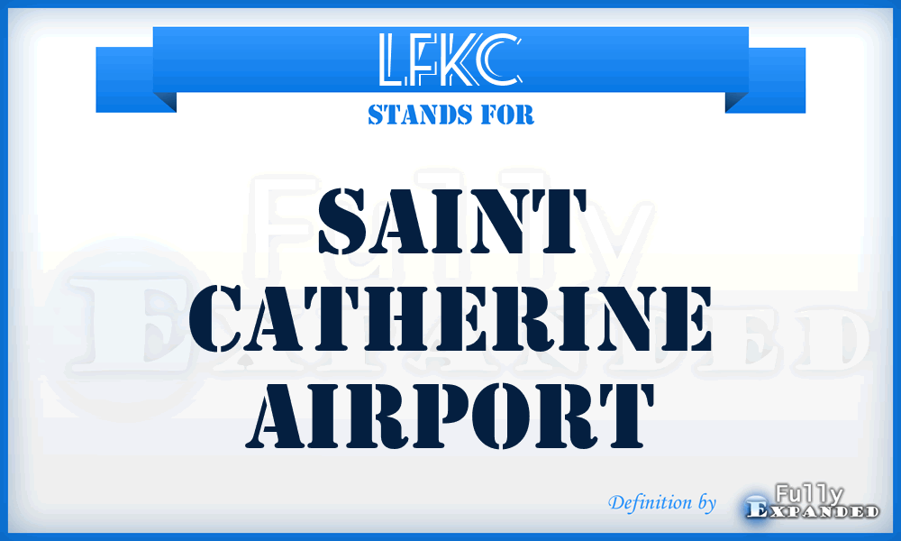 LFKC - Saint Catherine airport