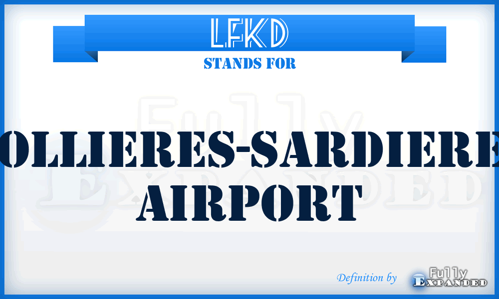 LFKD - Sollieres-Sardieres airport