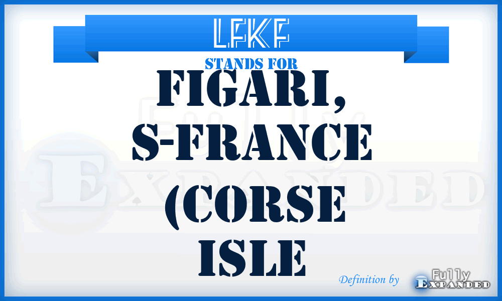 LFKF - Figari, S-France (Corse Isle