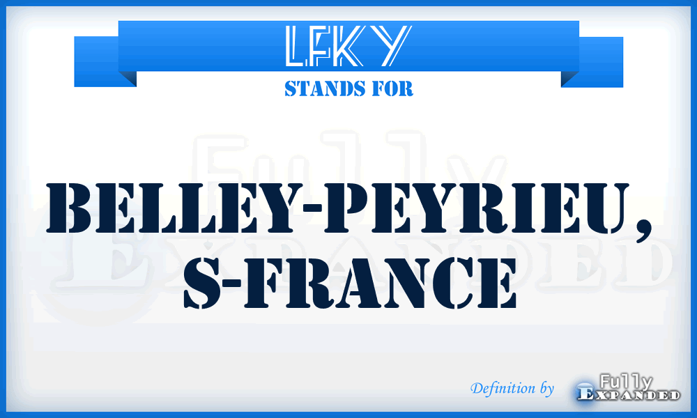 LFKY - Belley-Peyrieu, S-France