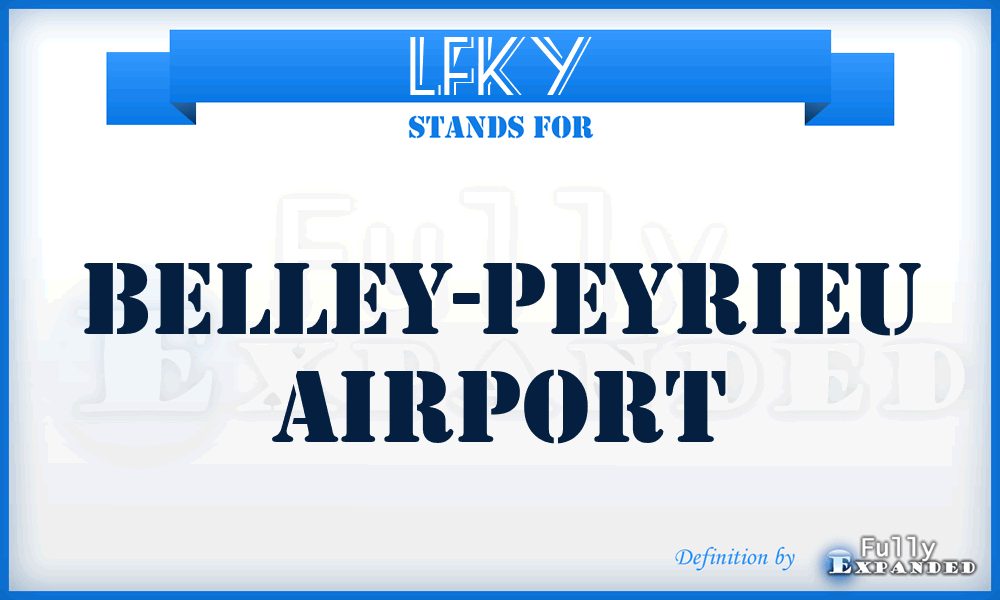 LFKY - Belley-Peyrieu airport