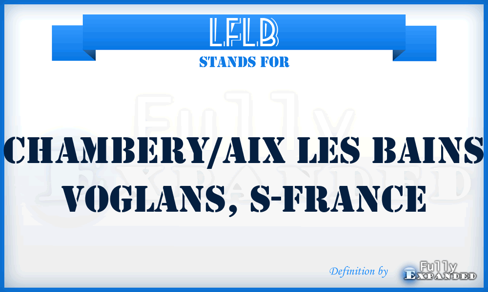LFLB - Chambery/Aix Les Bains Voglans, S-France