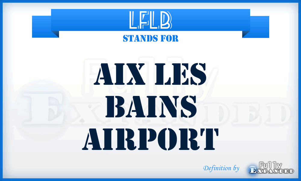 LFLB - Aix Les Bains airport