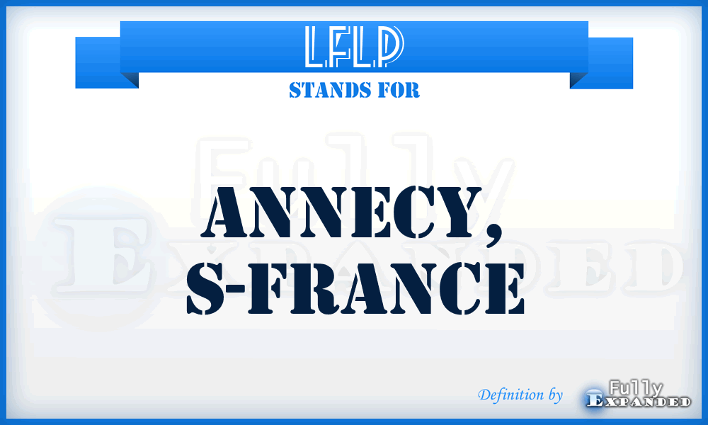 LFLP - Annecy, S-France