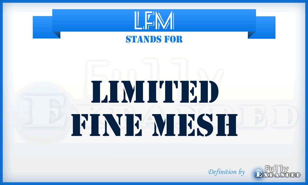 LFM - Limited Fine Mesh
