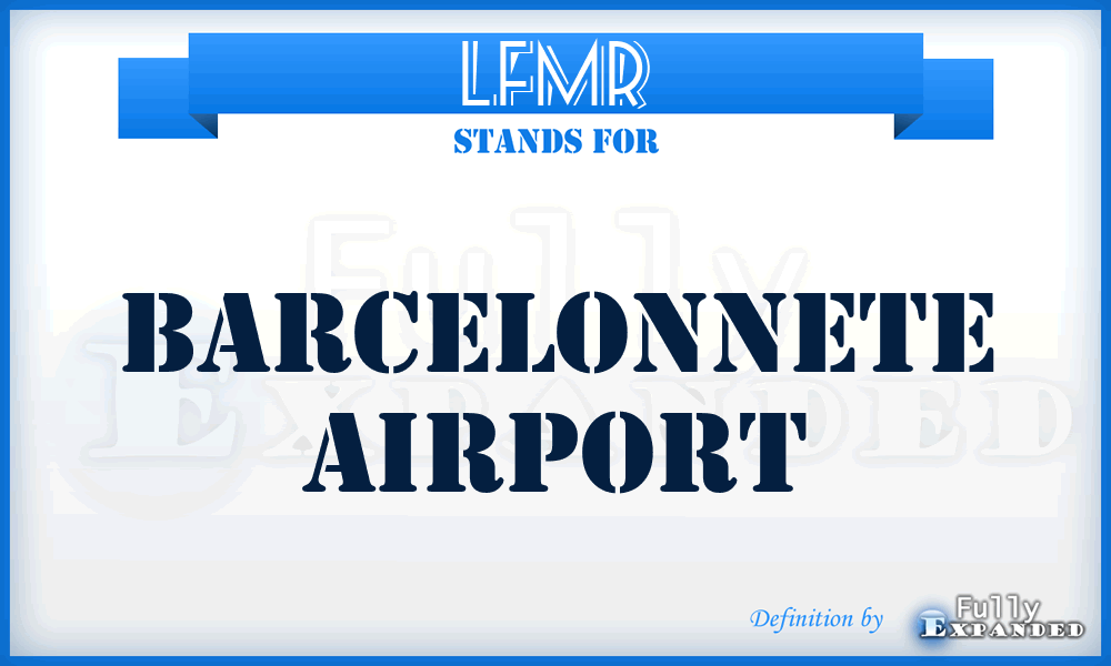 LFMR - Barcelonnete airport