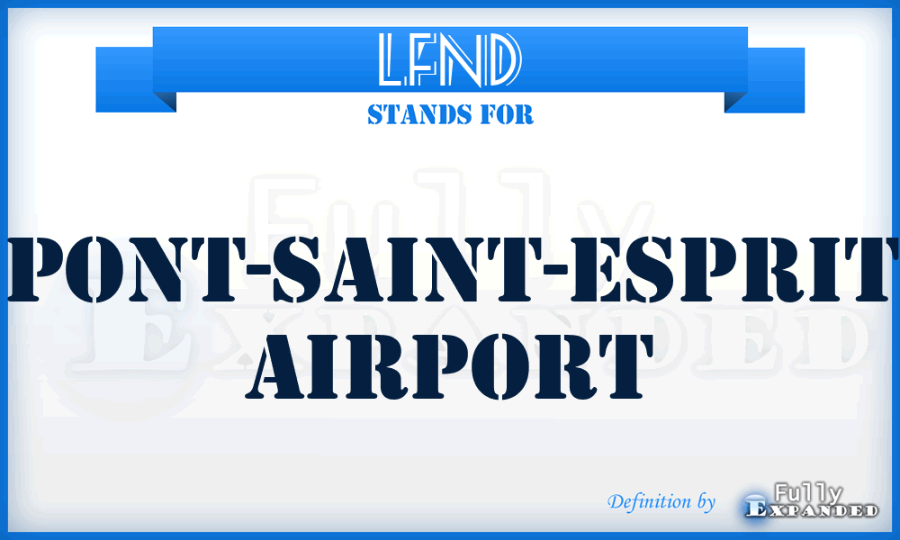 LFND - Pont-Saint-Esprit airport