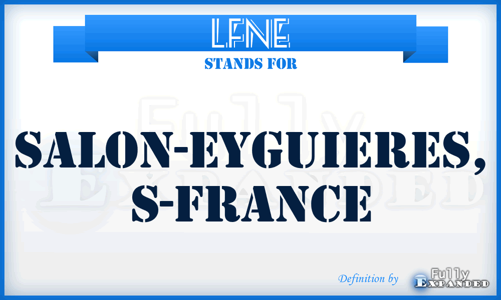 LFNE - Salon-Eyguieres, S-France