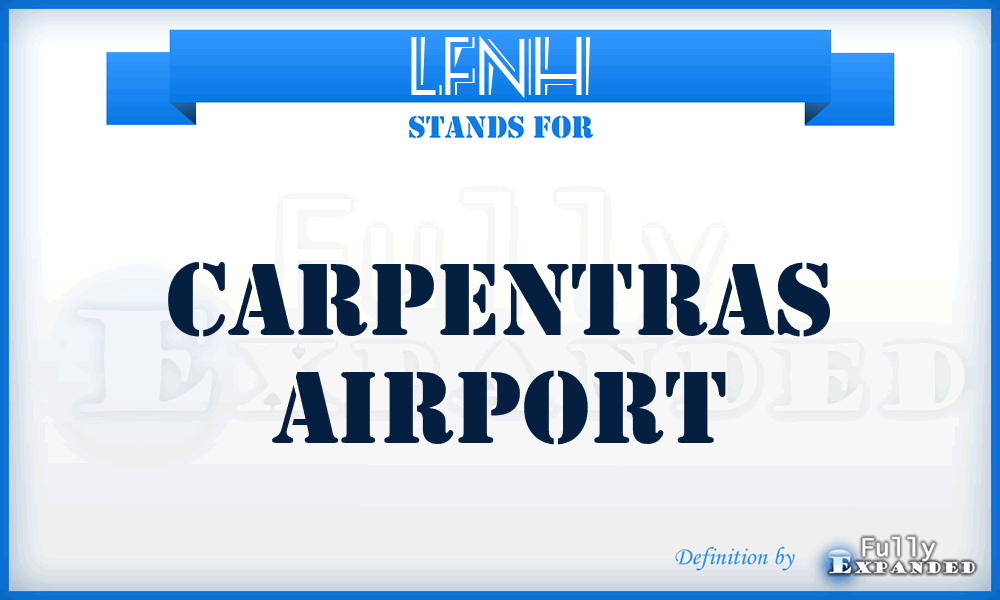 LFNH - Carpentras airport