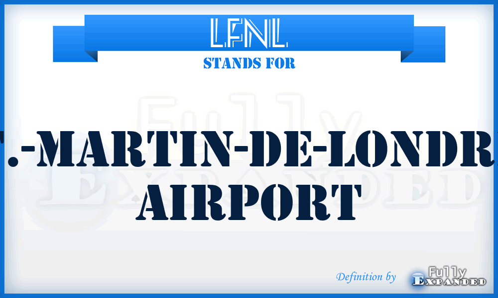 LFNL - St.-Martin-De-Londres airport