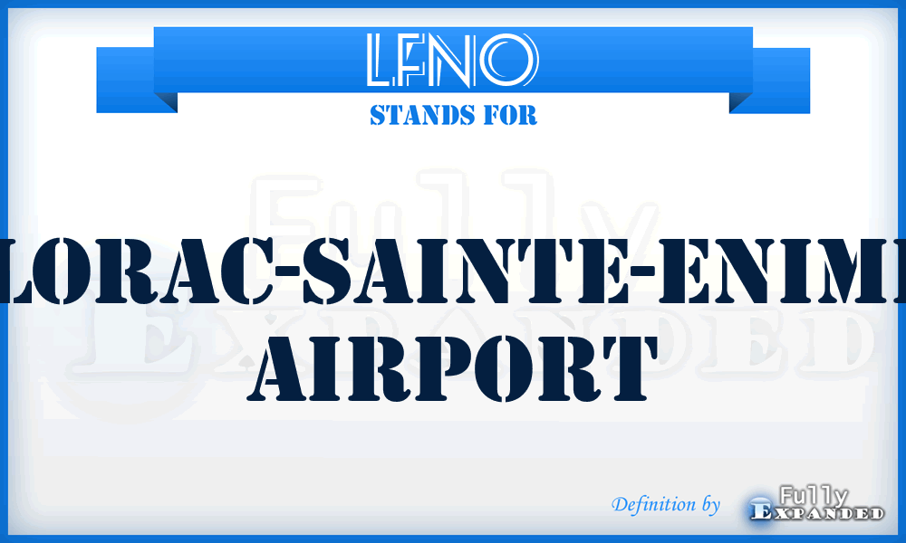 LFNO - Florac-Sainte-Enimie airport