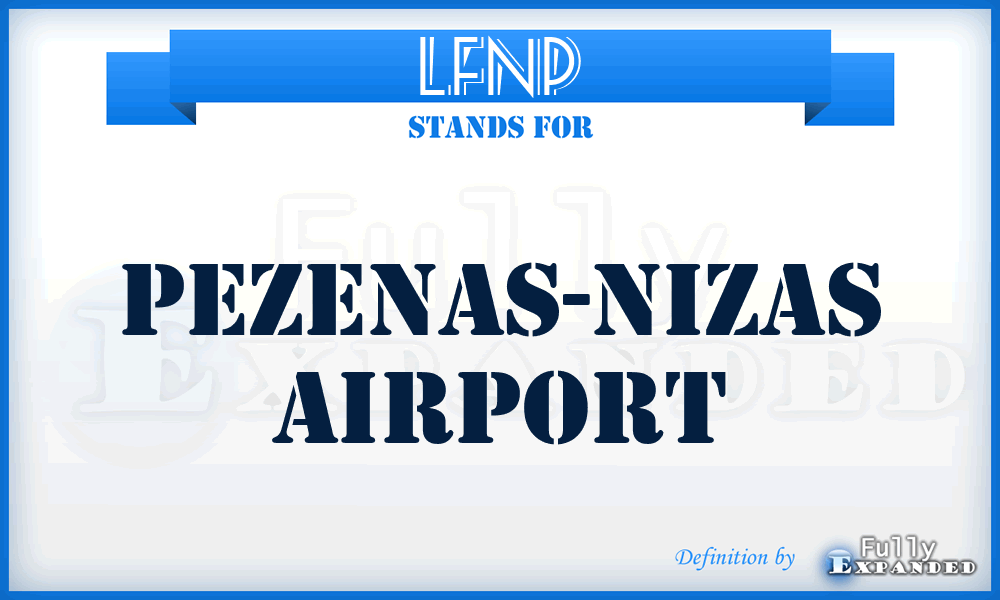 LFNP - Pezenas-Nizas airport