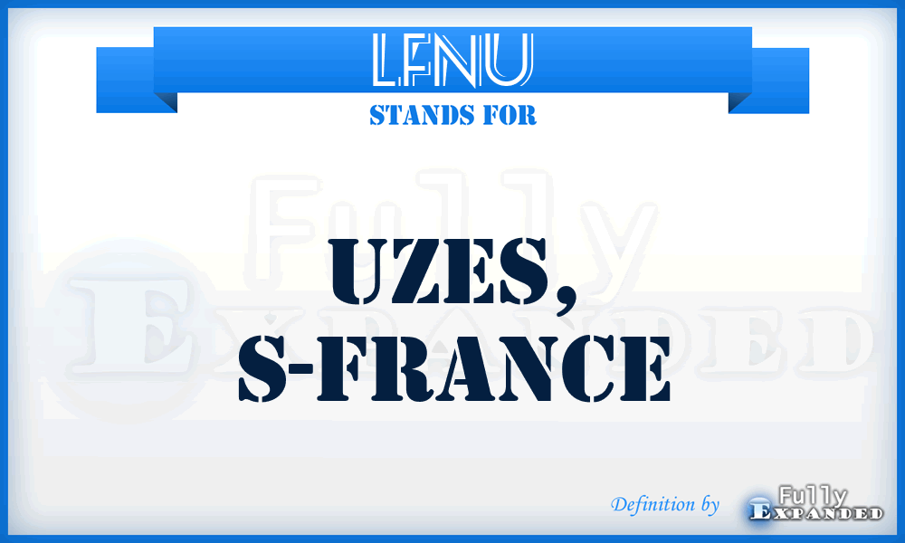 LFNU - Uzes, S-France