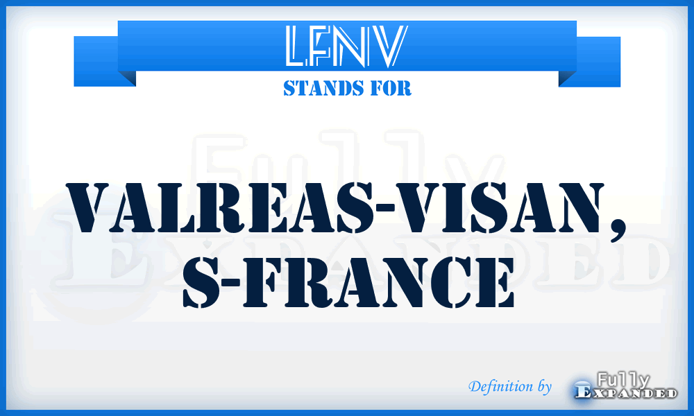 LFNV - Valreas-Visan, S-France