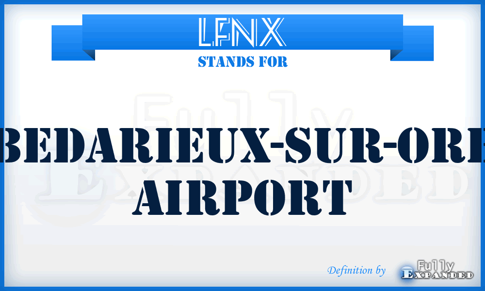 LFNX - Bedarieux-Sur-Orb airport