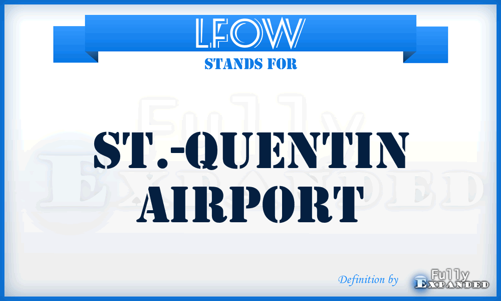 LFOW - St.-Quentin airport