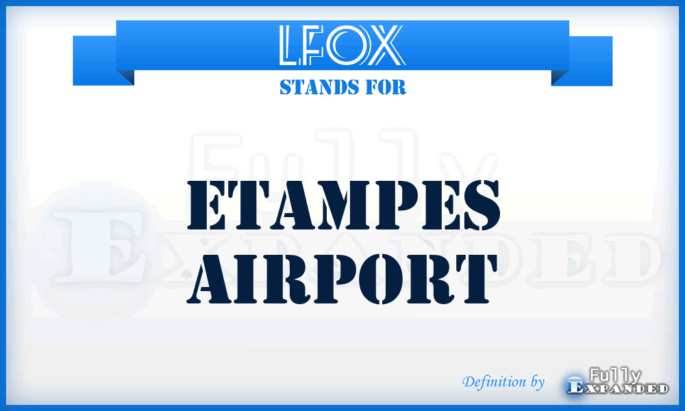 LFOX - Etampes airport
