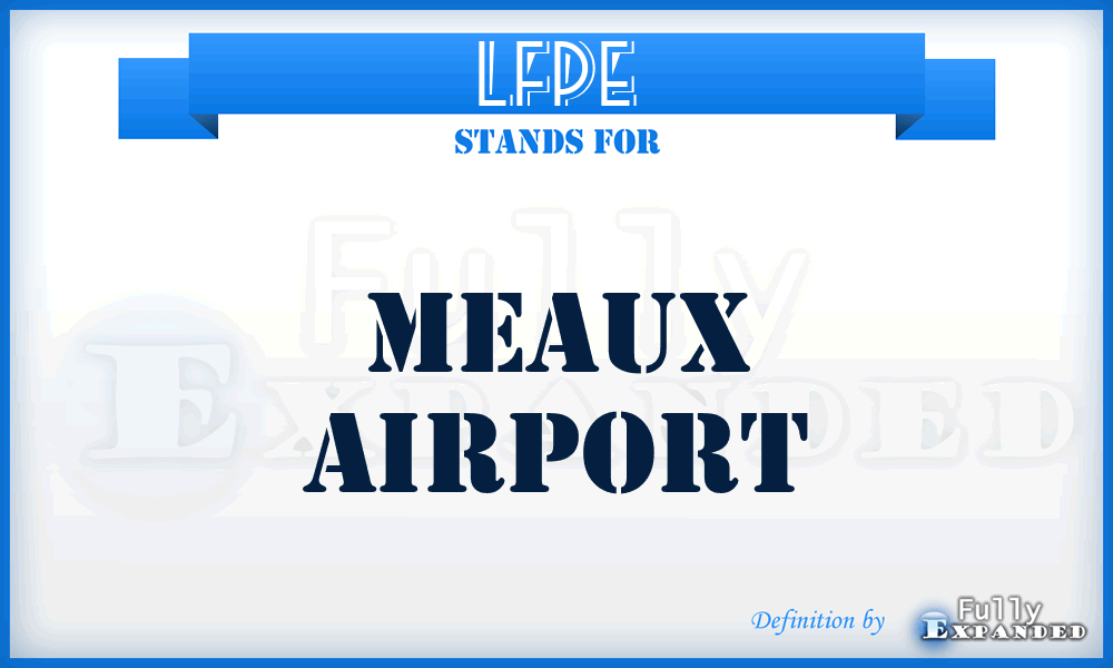 LFPE - Meaux airport
