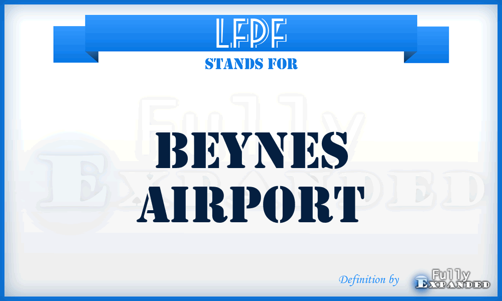 LFPF - Beynes airport