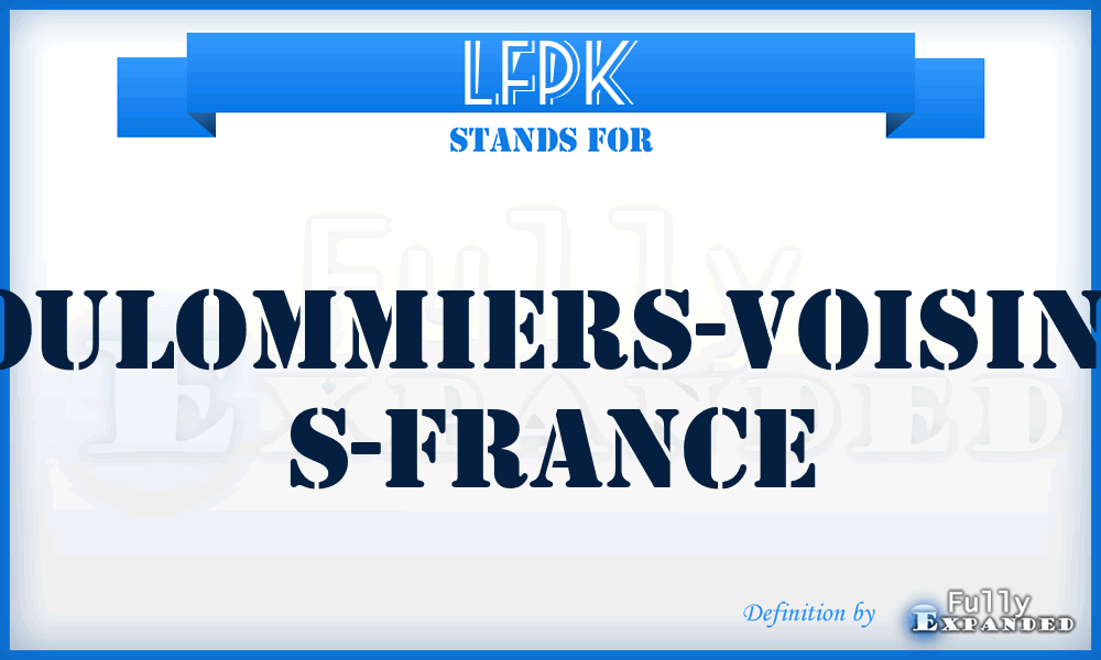 LFPK - Coulommiers-Voisins, S-France
