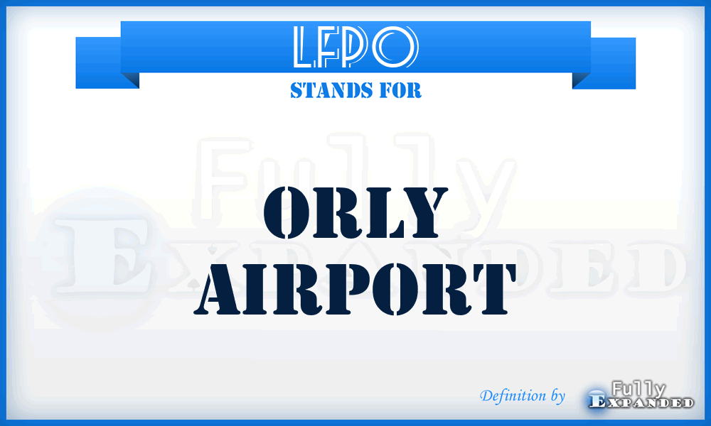 LFPO - Orly airport