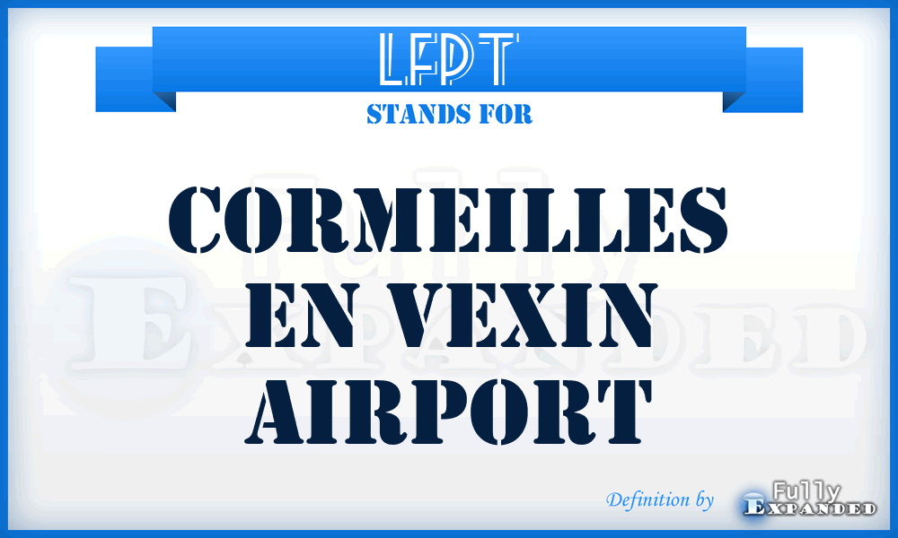 LFPT - Cormeilles En Vexin airport