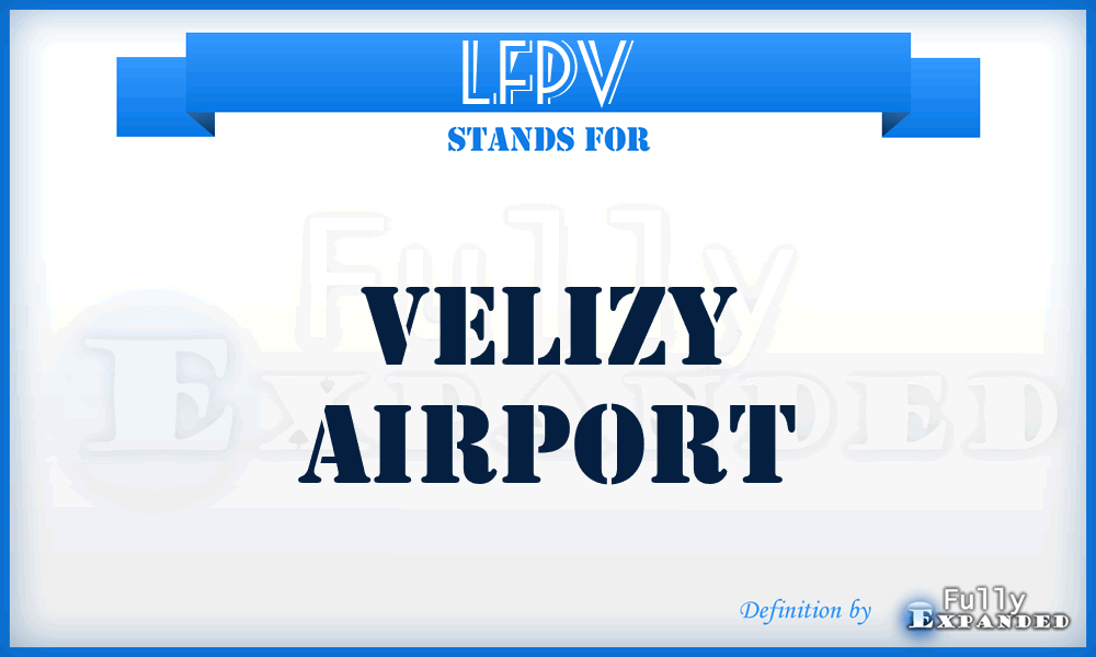 LFPV - Velizy airport