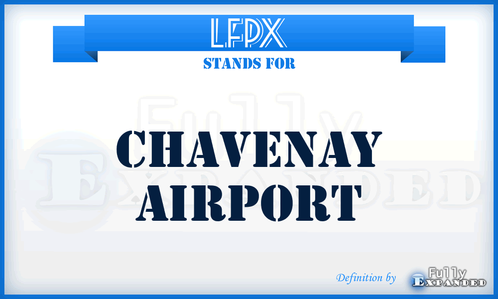 LFPX - Chavenay airport