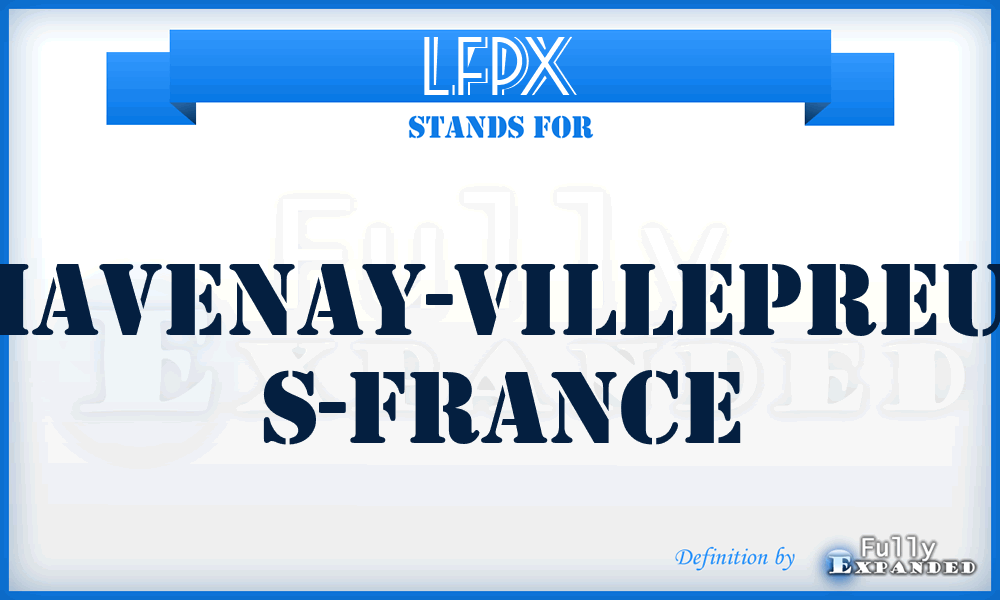 LFPX - Chavenay-Villepreux, S-France