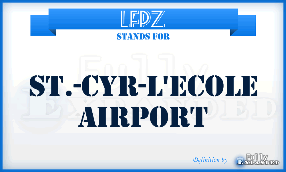 LFPZ - St.-Cyr-L'ecole airport