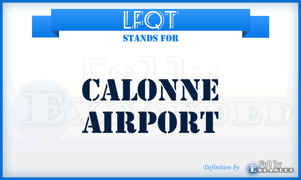 LFQT - Calonne airport