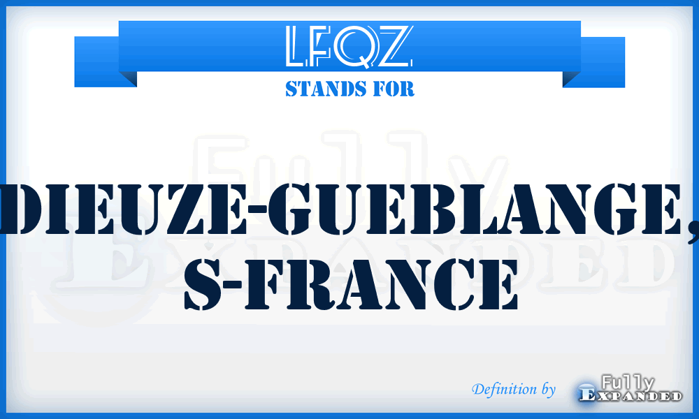 LFQZ - Dieuze-Gueblange, S-France