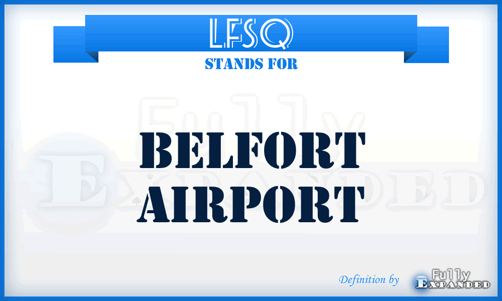 LFSQ - Belfort airport