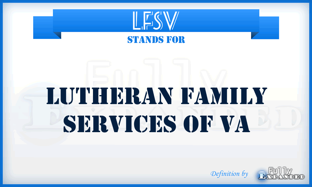 LFSV - Lutheran Family Services of Va