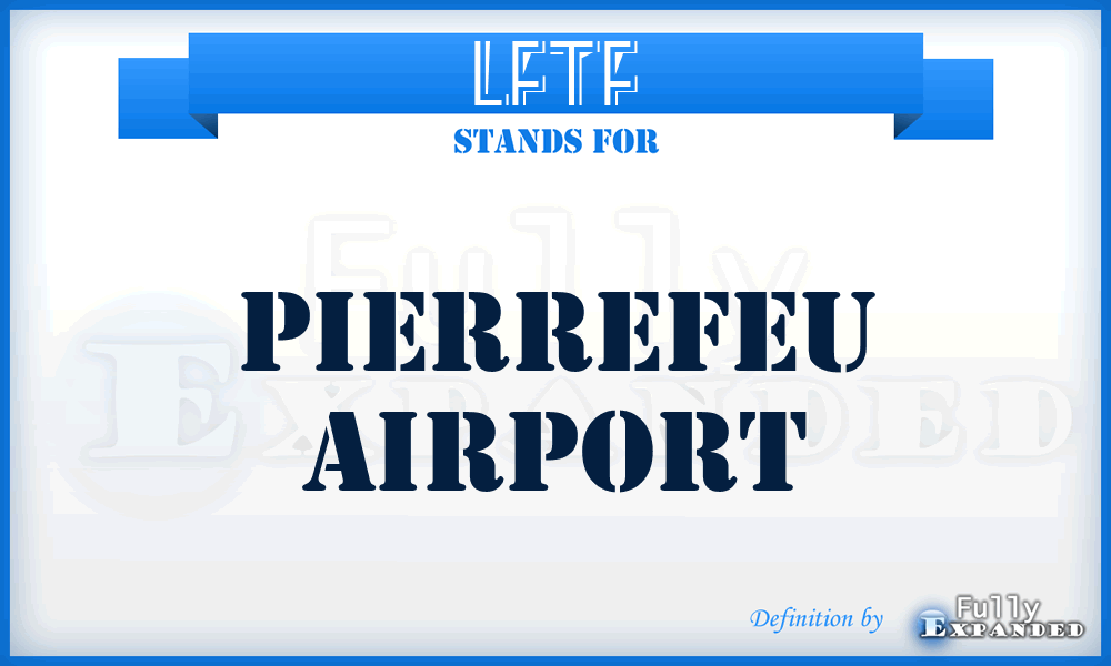 LFTF - Pierrefeu airport