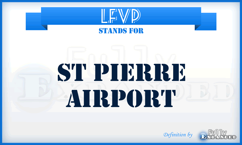 LFVP - St Pierre airport