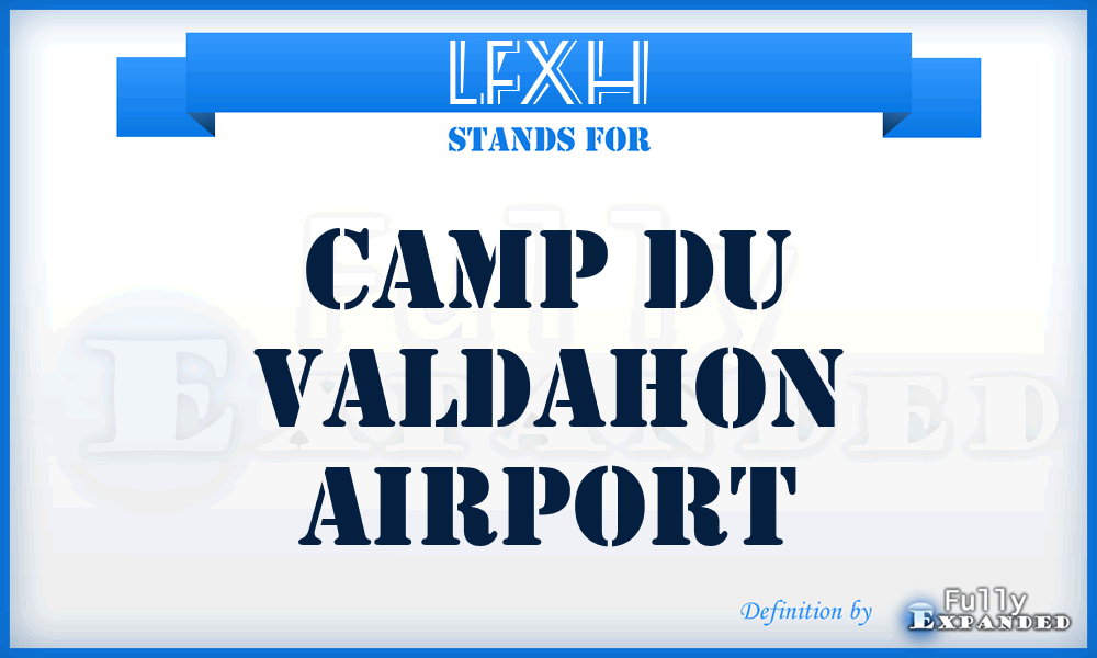 LFXH - Camp Du Valdahon airport
