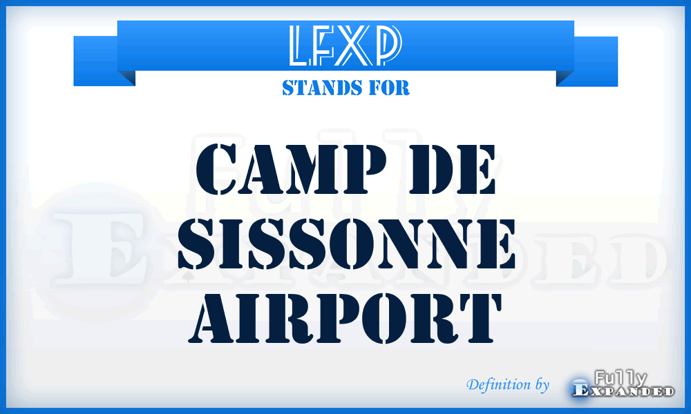 LFXP - Camp De Sissonne airport