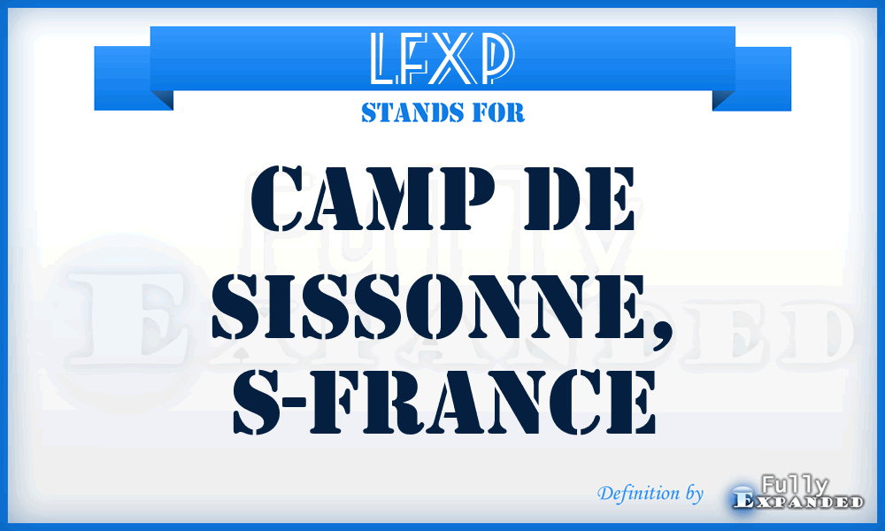 LFXP - Camp de Sissonne, S-France