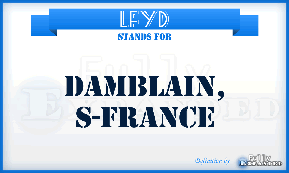 LFYD - Damblain, S-France