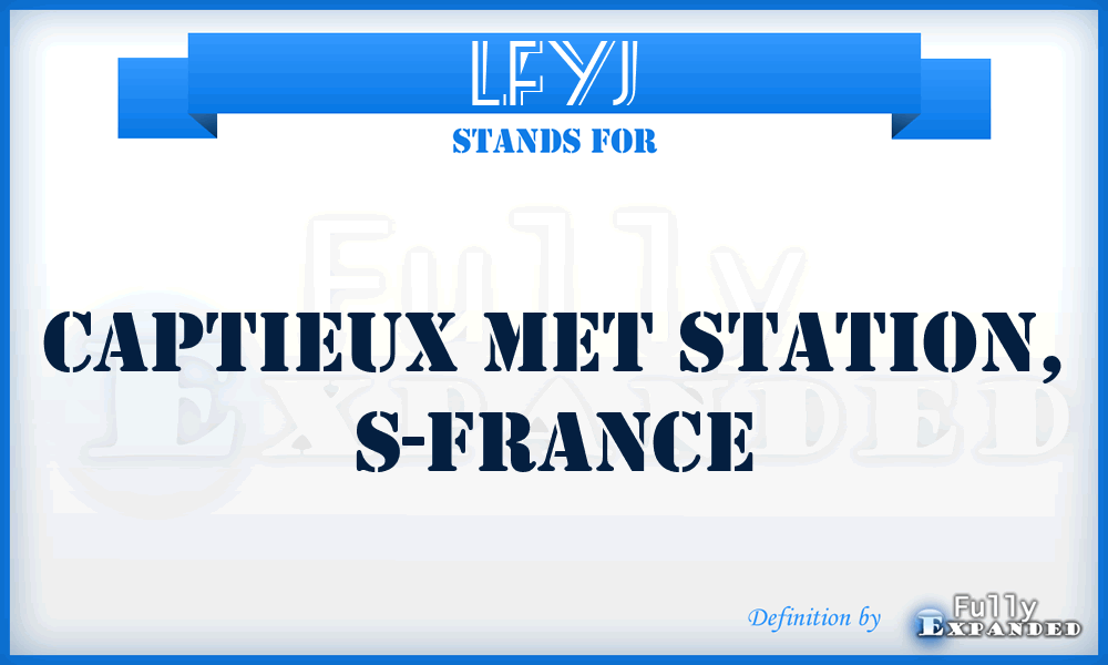 LFYJ - Captieux MET Station, S-France