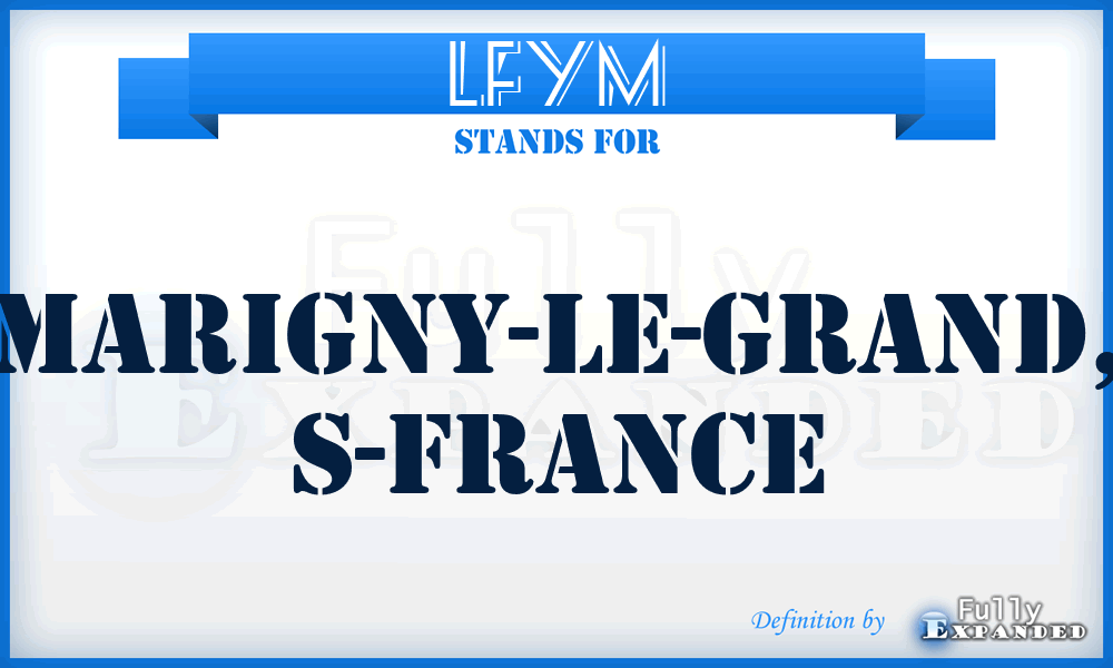 LFYM - Marigny-Le-Grand, S-France