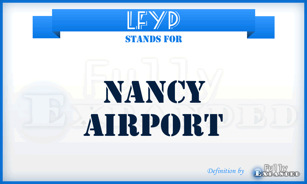 LFYP - Nancy airport