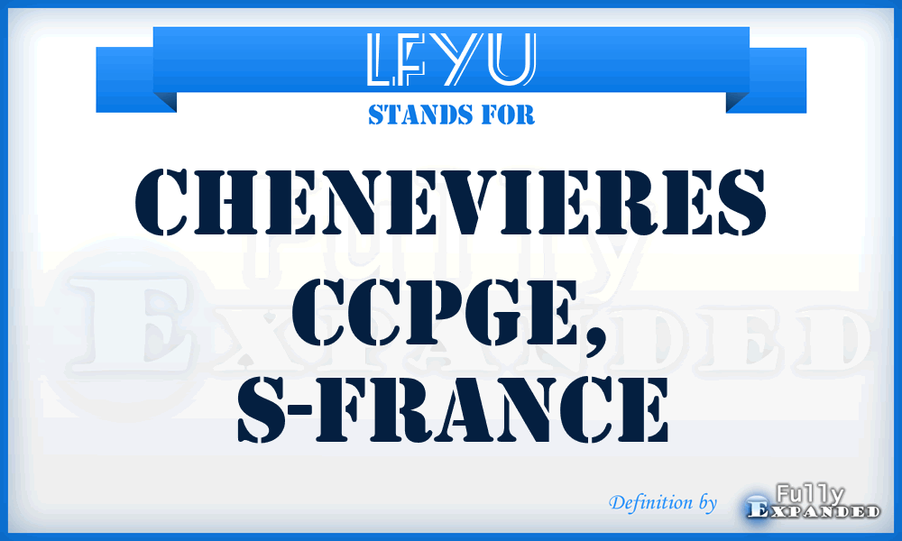 LFYU - Chenevieres CCPGE, S-France