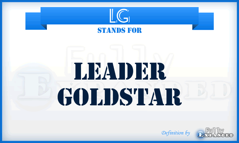 LG - Leader Goldstar