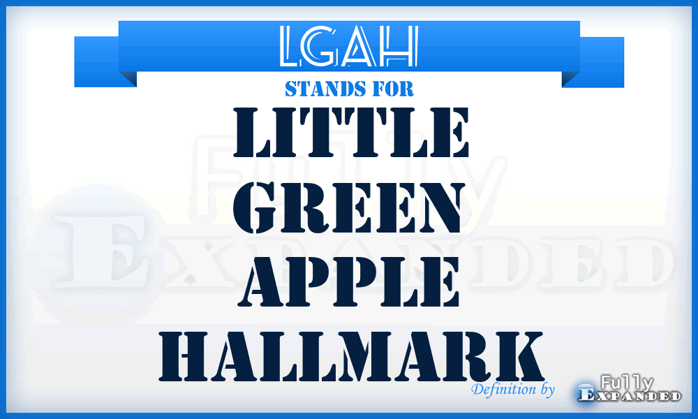 LGAH - Little Green Apple Hallmark
